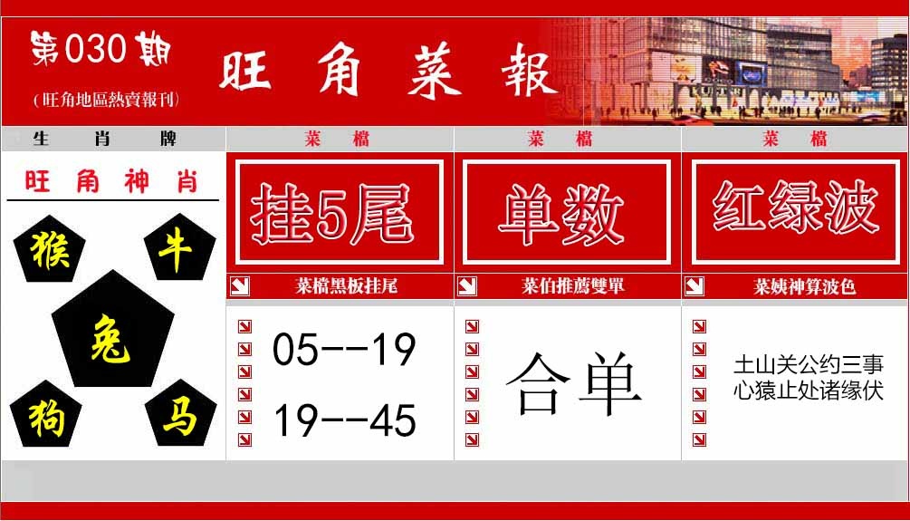 030期旺角菜报[图]